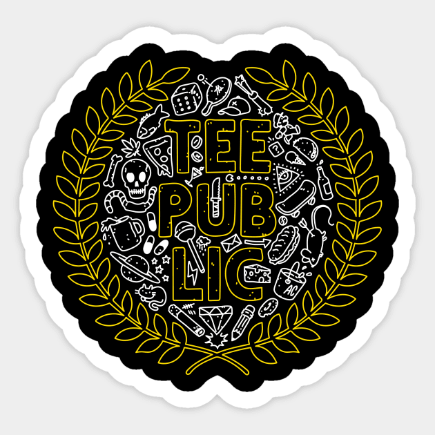 The Official TeePublic Logo Sticker by Cassalass